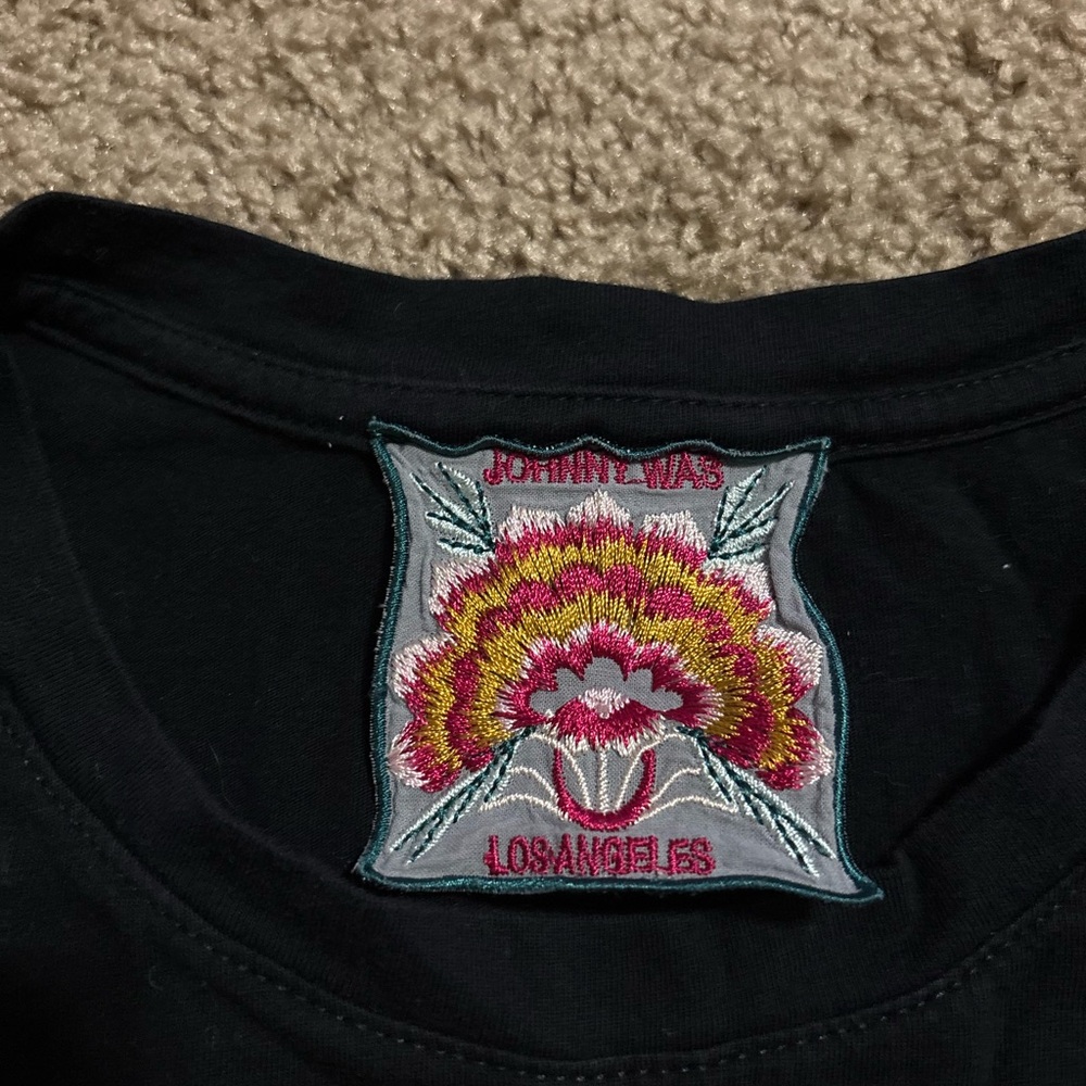 Johnny Was Black Long Sleeve Crew Neck Knit Top Size Medium / Large - Picture 3 of 7